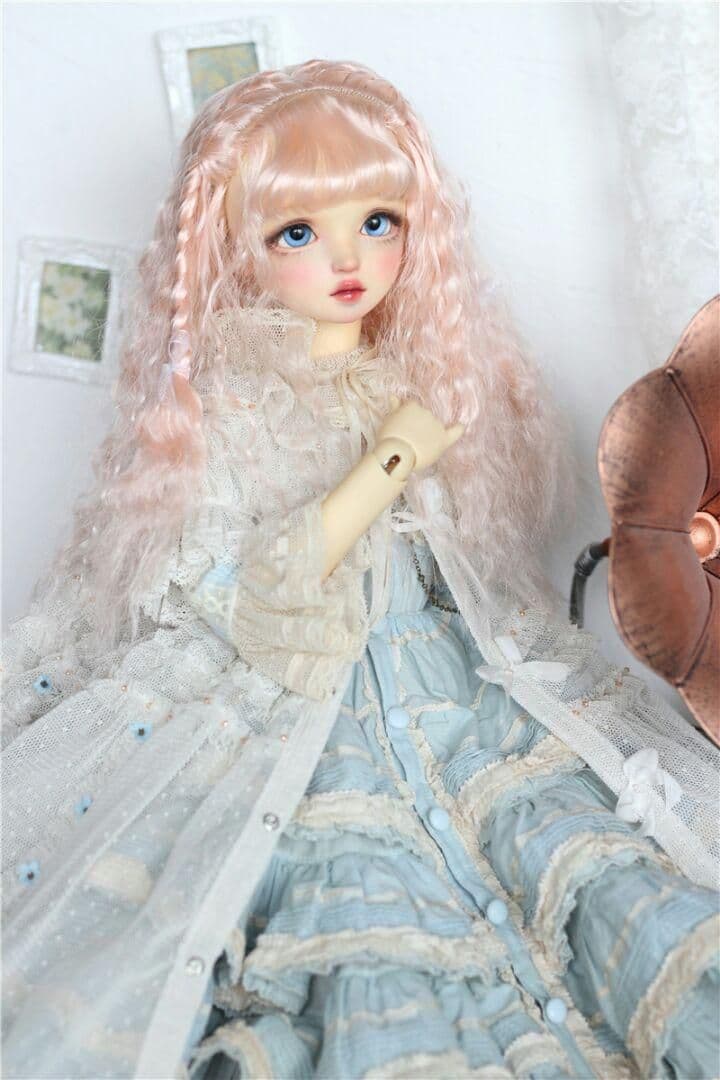 AS124 BJD 1/3 人形 ドール　用ウィッグ カツラ 耐熱 ハンドメイド