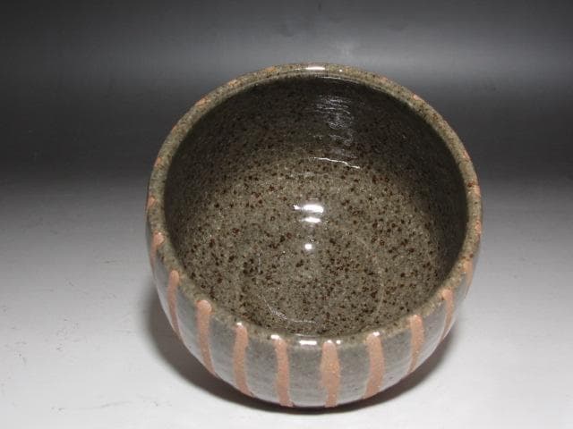 ☆　加守田章二　線彫文茶碗　味わい深い一品☆y705