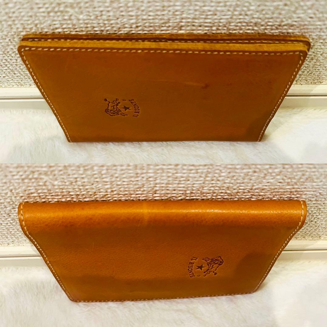 【美品】IL BISONTE イルビゾンテ パスポートケース カード入れ付き