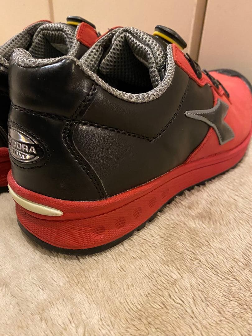 DIADORA BOA 安全靴 レッド 黒 27.5 SAFETY SHOES