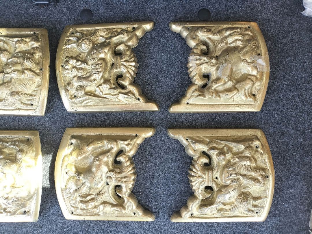 真鍮・金メッキ　【神輿部品】角金物