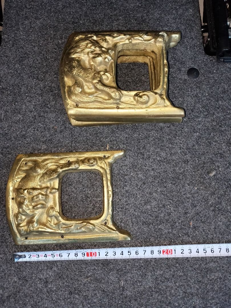 真鍮・金メッキ　【神輿部品】角金物