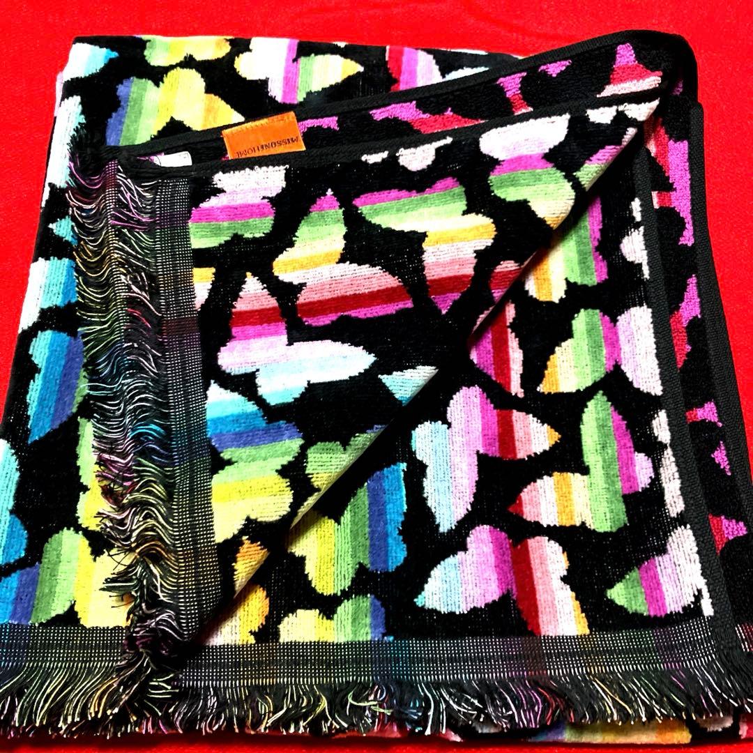 MISSONI  バスタオル(ファルファッレ)蝶柄日本製　未使用保管品