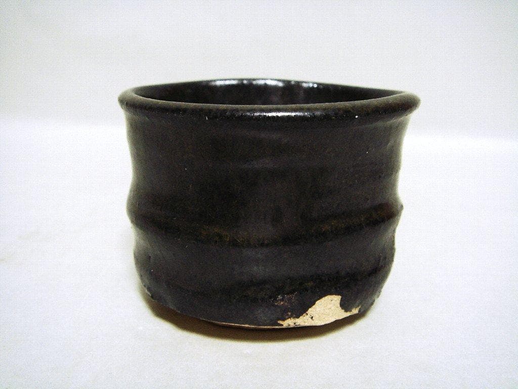 930『瀬戸黒 ぐい呑』一　/骨董品 古美術 アンティーク 古玩