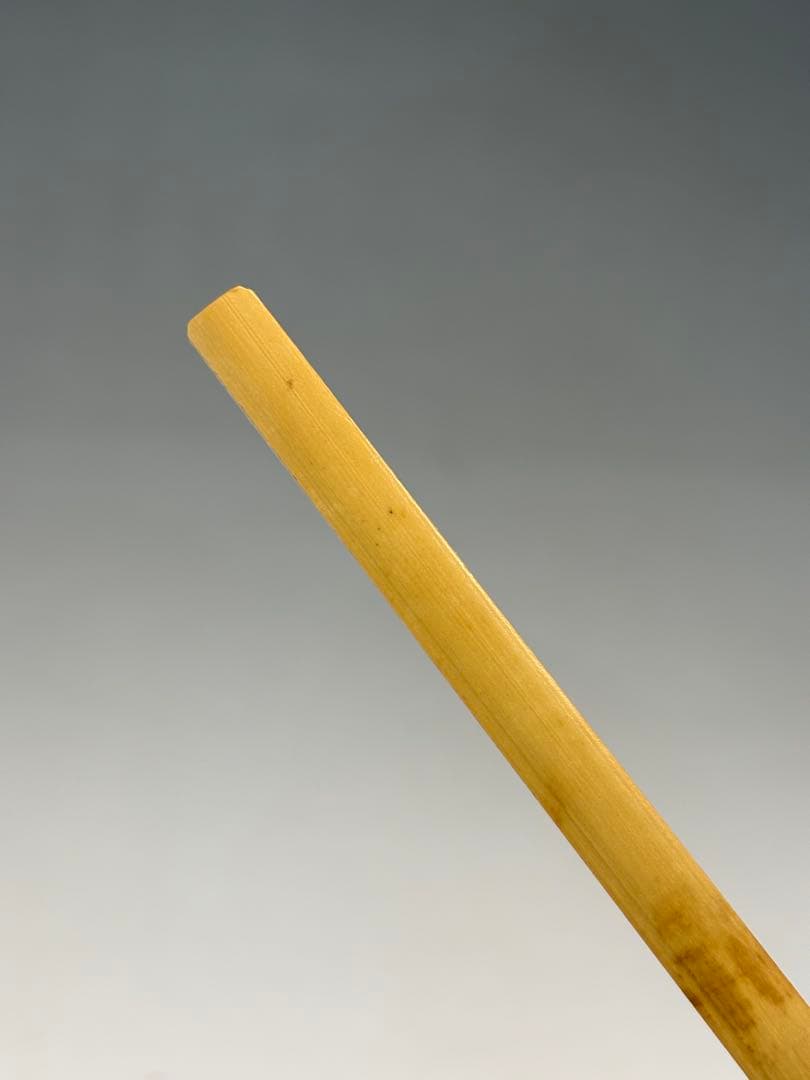 【中古品】良斎造　竹茶杓　長谷川寛州筆　銘『青松』