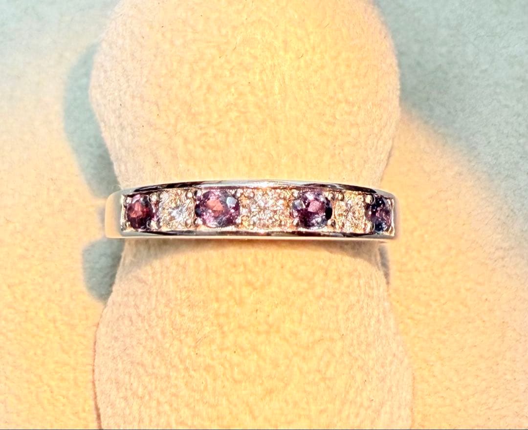 極美品！　アレキサンドライト　0.34ct Pt950 リング（No.8179）
