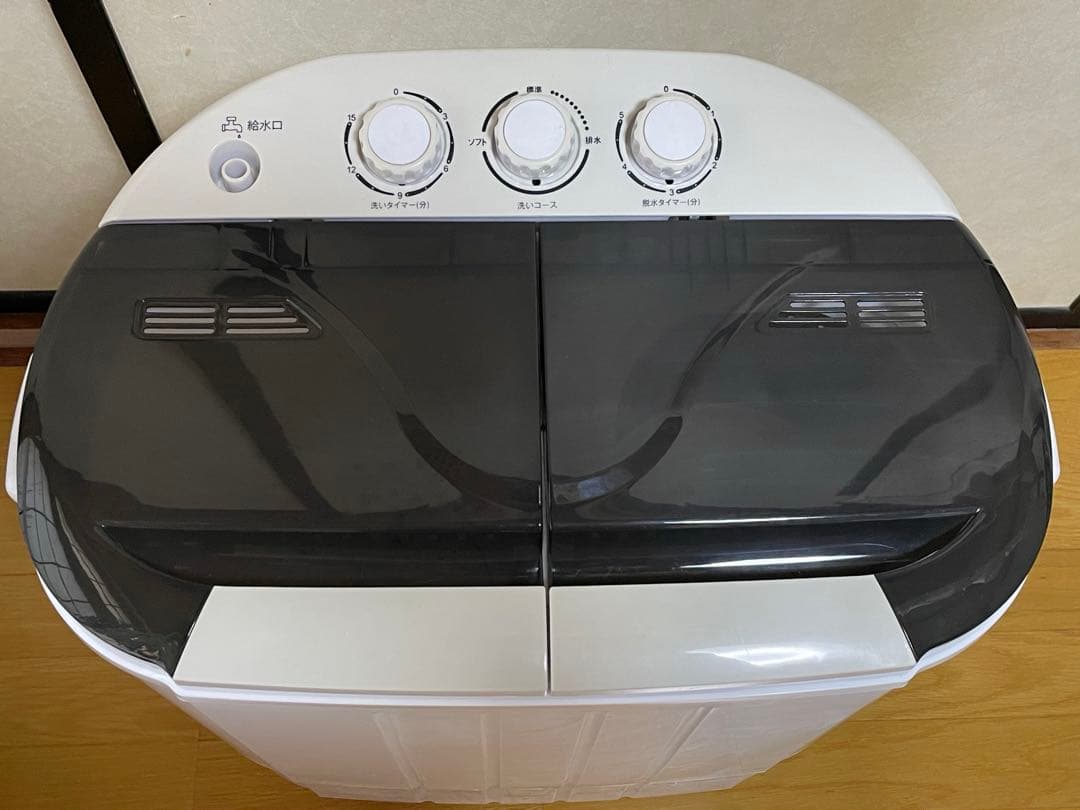 WEIMALL 二槽式小型洗濯機 NAW002 ホワイト×ブラック 2024年製