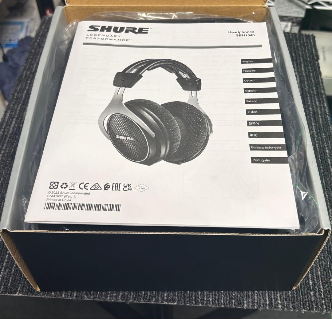 SHURE SRH1540-BK-A リケーブル付き