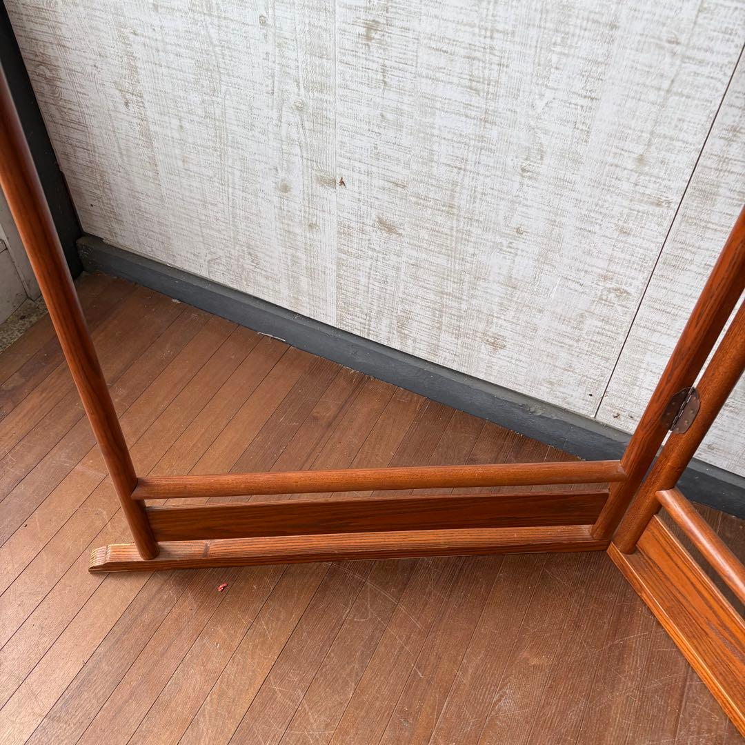 昭和レトロ 木製 衣桁 衣紋掛け 着物掛け 2連 コートハンガー 和家具 和装
