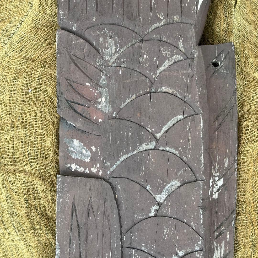 魚鼓 木製 木彫り 囲炉裏 木製看板 置物 古美術品 古民具 民芸品 仏教美術