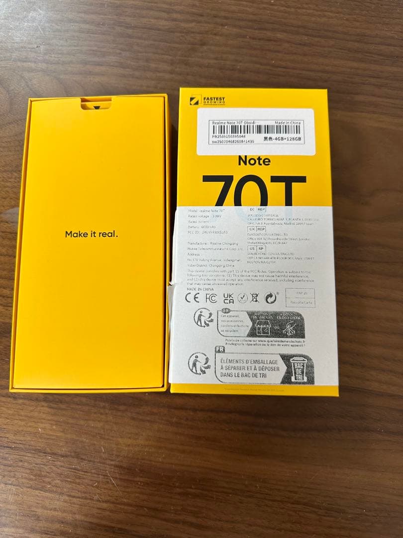 realme Note 70T 4GB+128GB 黒色