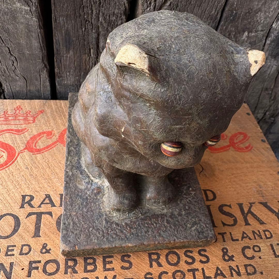 【1940s USA vintage】猫 置物 ドアストッパー ブックスタンド