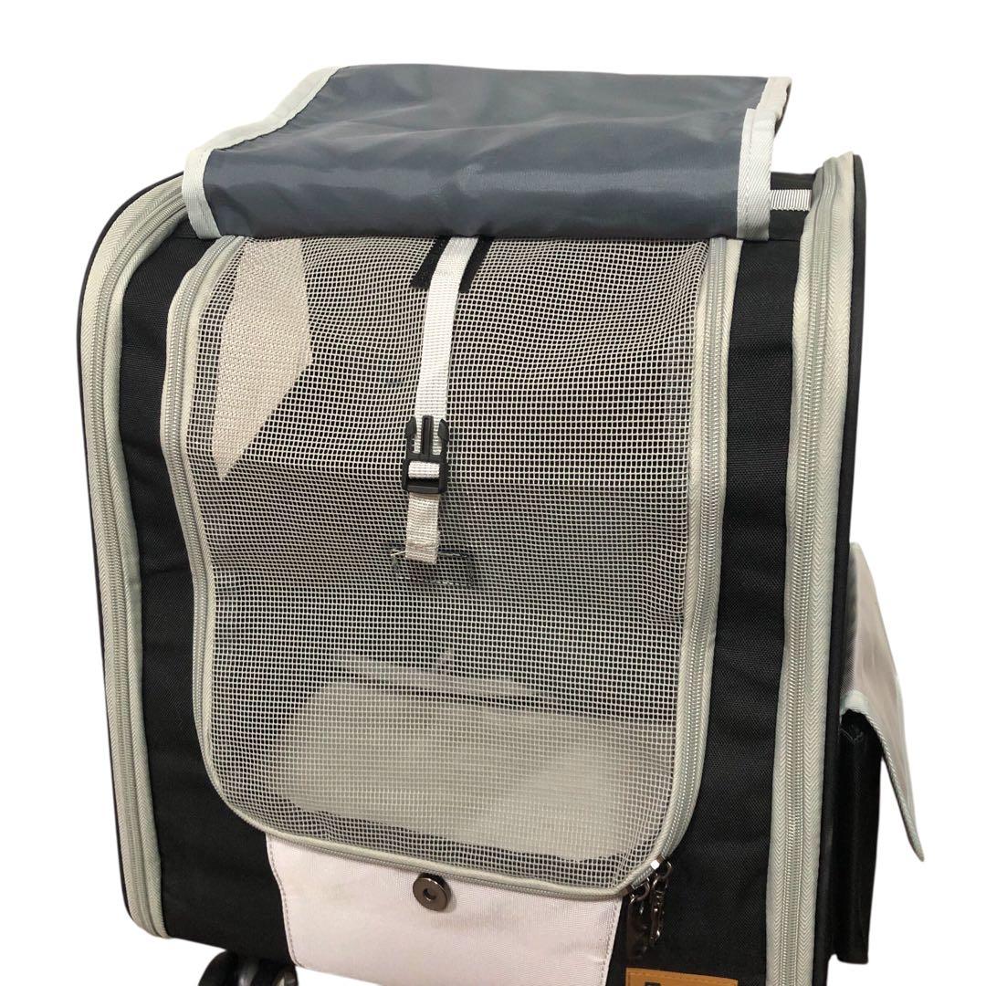 Tresbro ペットキャリー 犬猫用 4in1 多機能 カート リュック 白黒