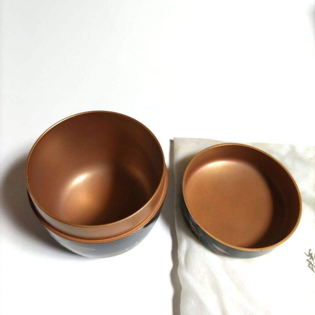 茶道具　貝蒔絵棗　　勝月作