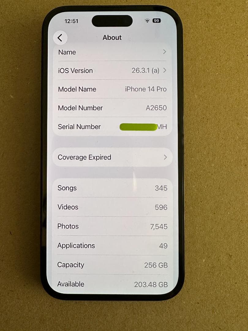 iphone 14 pro 米国版　256 黒　82％