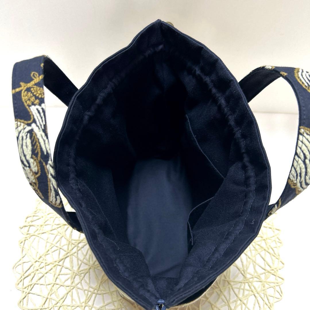 「専用」ミナペルホネンあおりポケット巾着バッグ　ハンドメイド