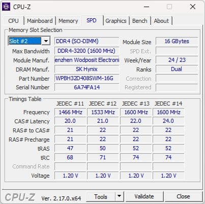 16GB DDR4 SO-DIMM ノートPC/ミニPC用メモリ