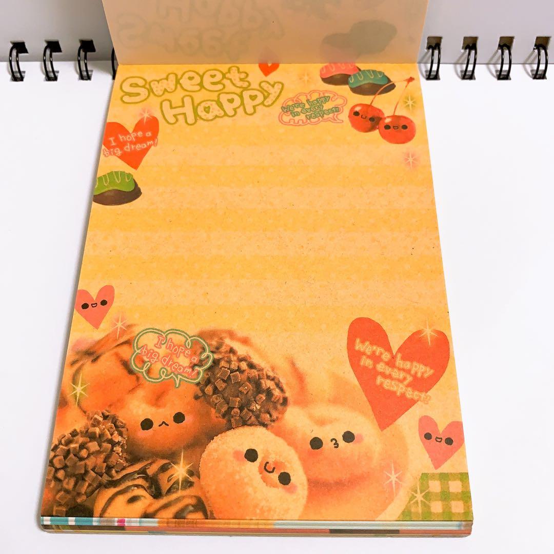 平成レトロ　クラックス　シール付きメモ帳　Sweet Happy