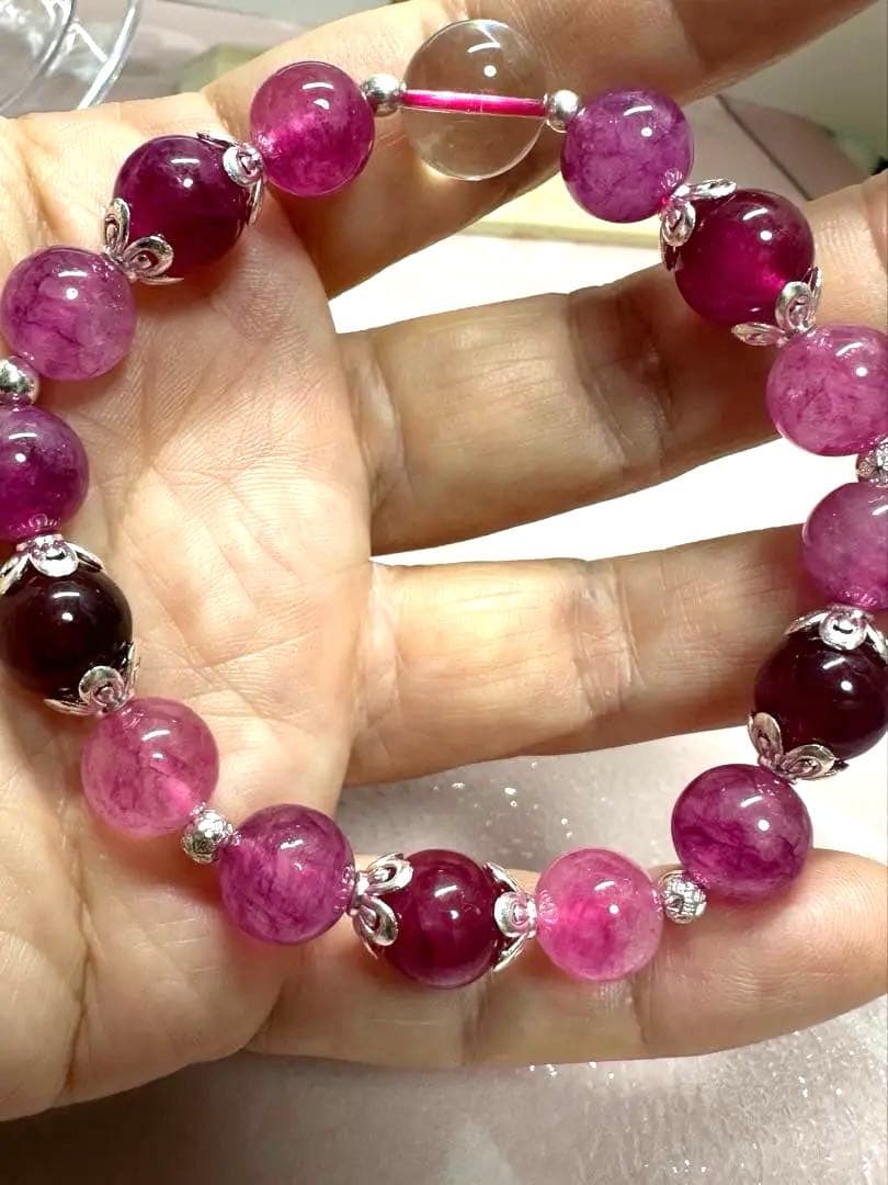 値下げ！ハンドメイド 多色 天然石 ビーズブレスレット9個