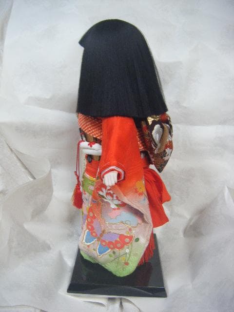 市松人形 元賀章介作 正絹京友禅 女の子 38cm・画像で判断下さい