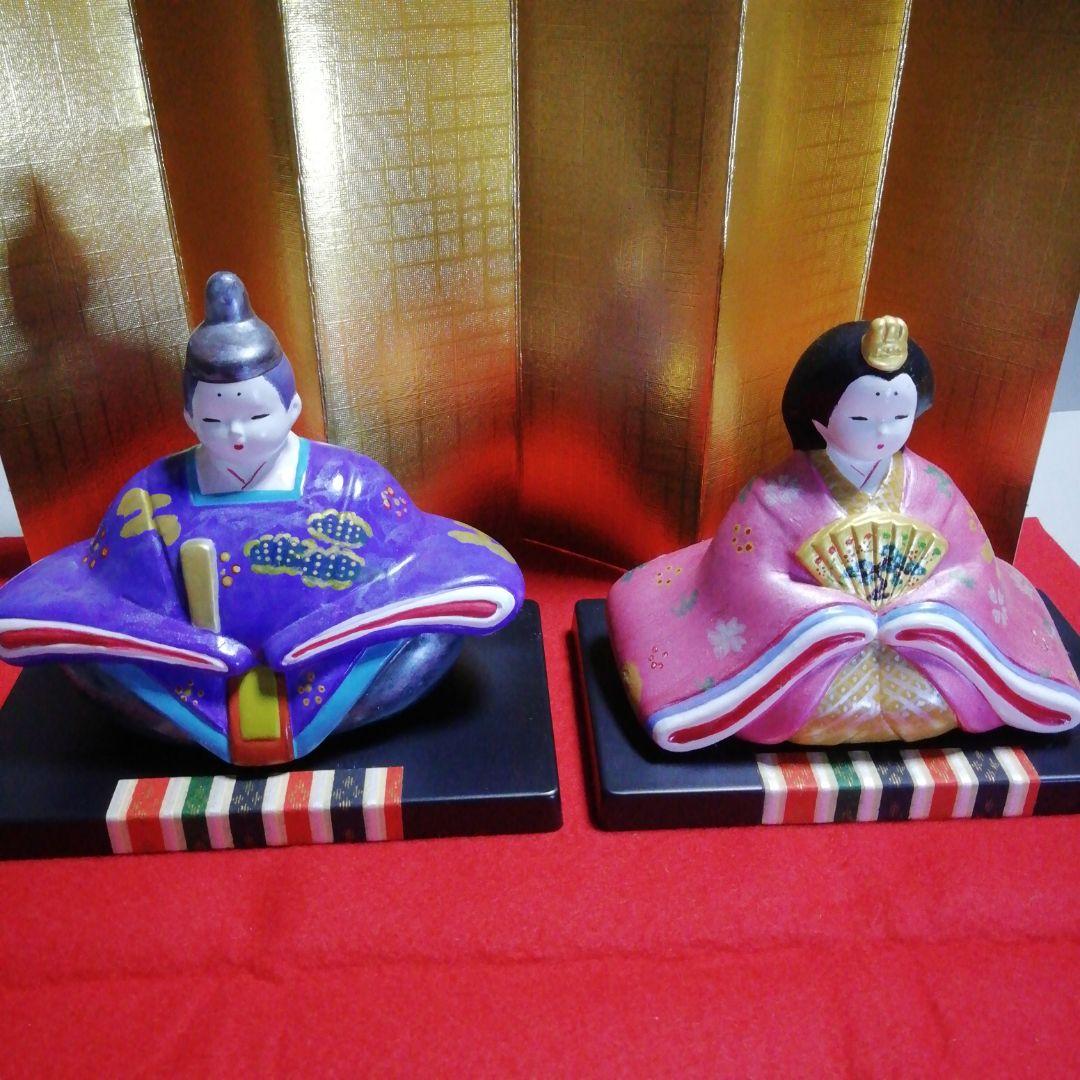 雛人形 　素焼き 色付けハンドメイド