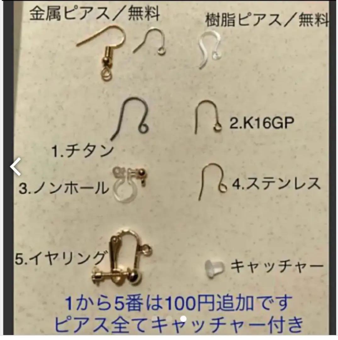300 ジュエルビーズとブラックルチルのピアス