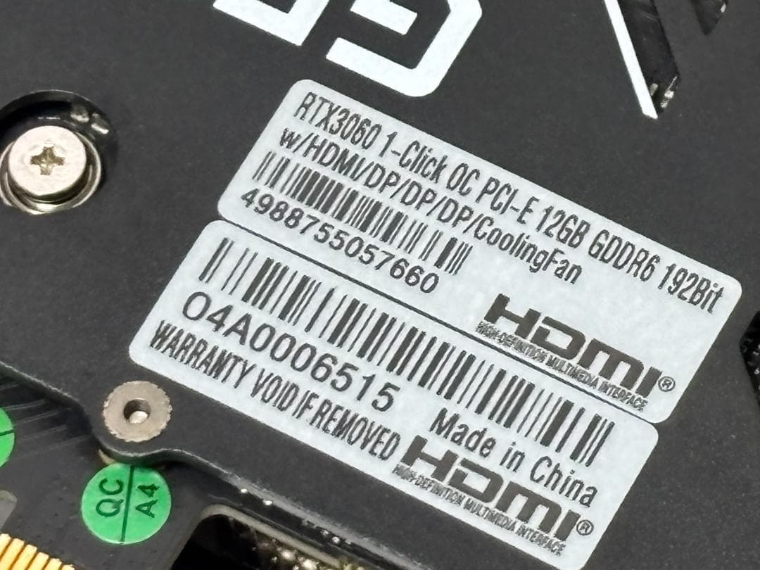 玄人志向 GeForce RTX 3060 12GB 1-Click OC