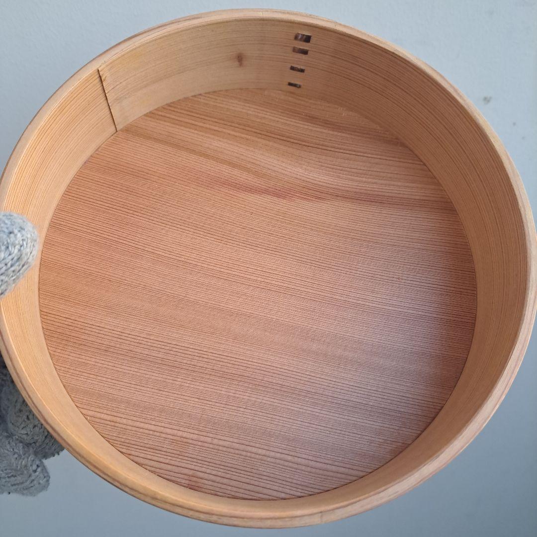 【博多曲げ物　蓋つき菓子器】天然木製　柴田徳商店　松竹梅鶴亀　長期保管品