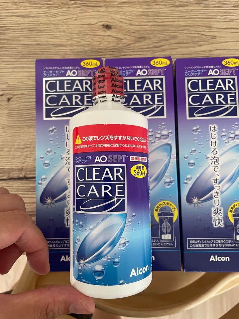 Alcon CLEAR CARE 360ml 9本＋箱のみ開封1本　計10本