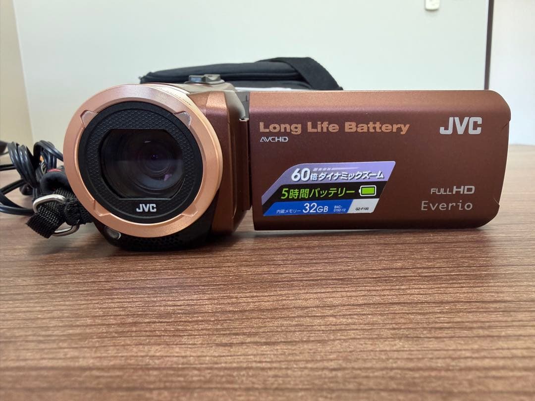 JVC Everio フルHD ビデオカメラ GZ-F100 ブラウン 付属品付