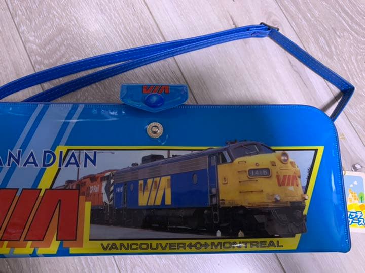 昭和レトロ　絵の具バッグ　鉄道