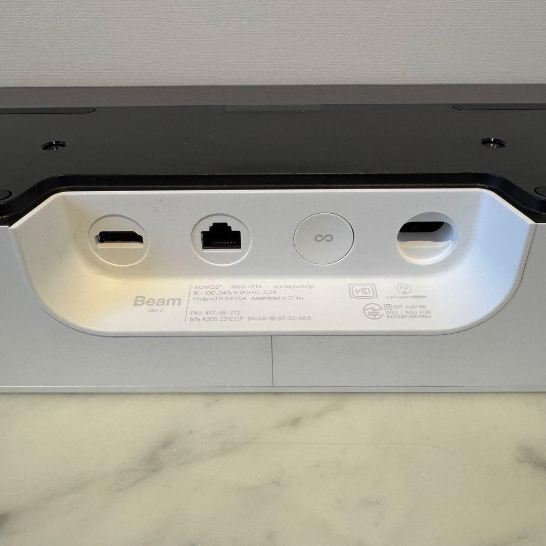 【極美品】Sonos サウンドバー Beam Gen2 BEAM2JP1