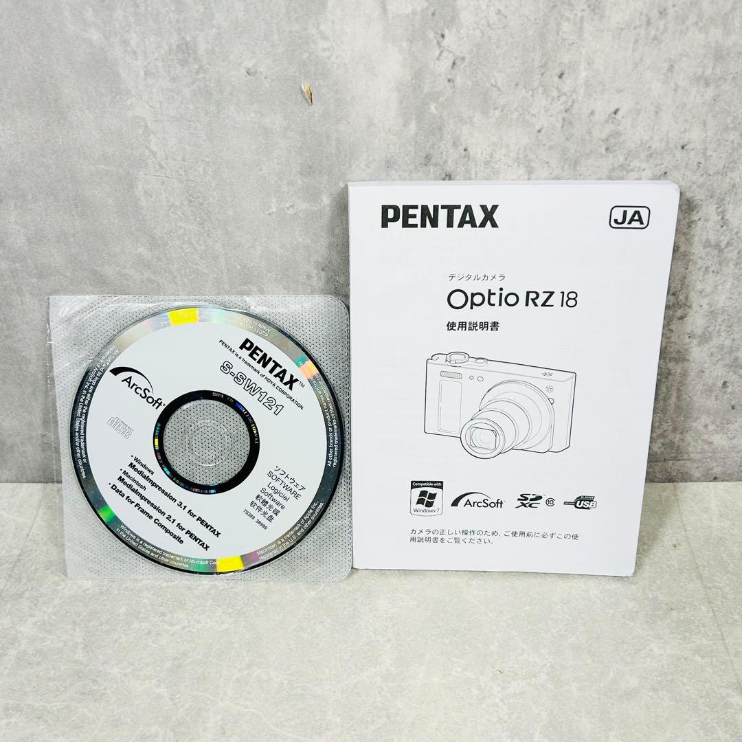 【美品】PENTAX Optio RZ18 ホワイト　コンパクトデジタルカメラ