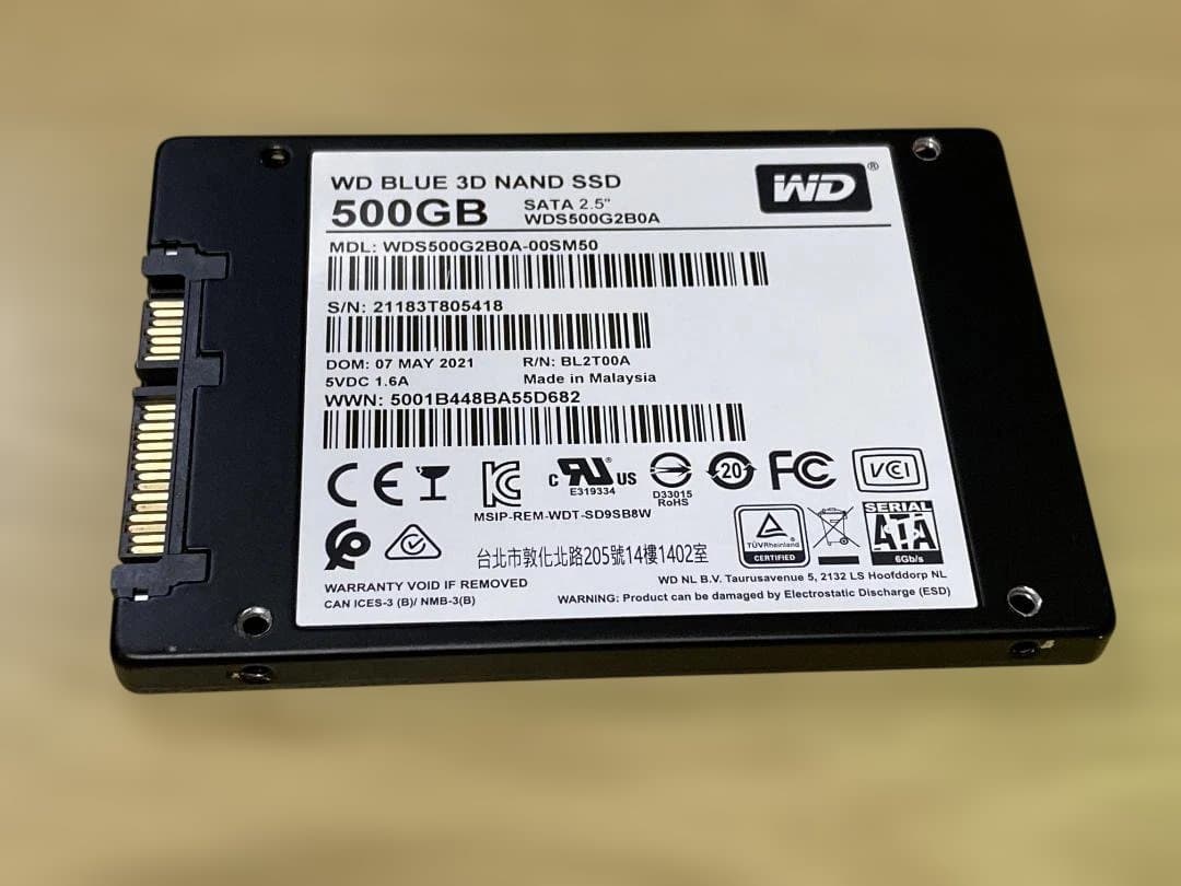 WD Blue WDS500G2B0A 500GB SSD 中古