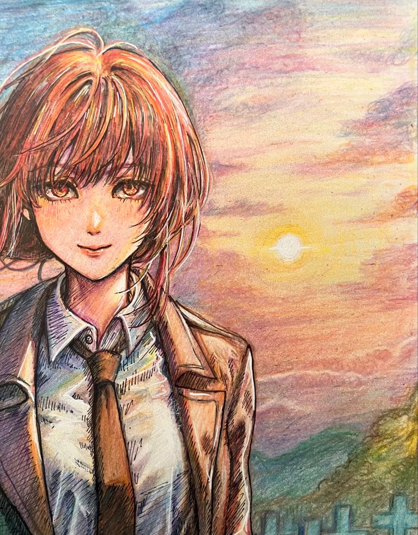 手描きイラスト　チェンソーマン　マキマさん