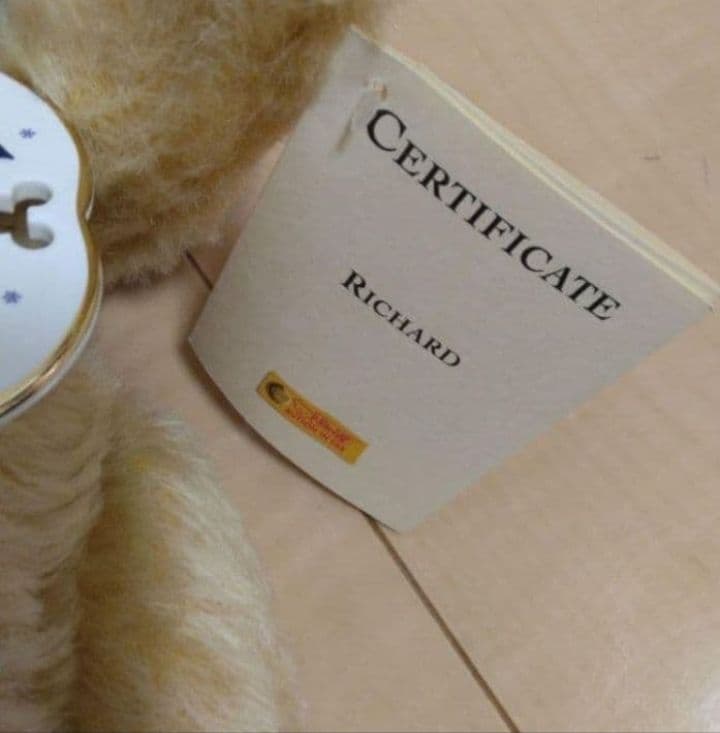 Steiff RICHARD ディズニー100周年サイン付