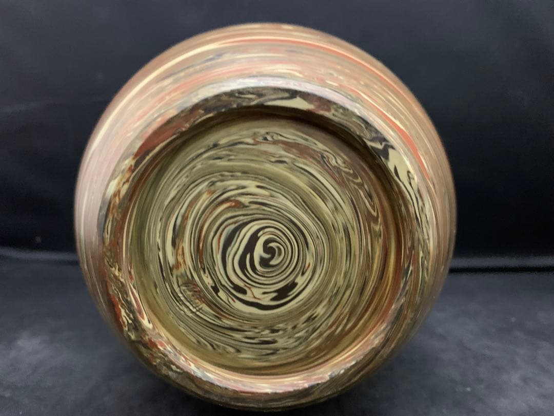 常滑焼 陶雄作 練込 花入　壺　花器
