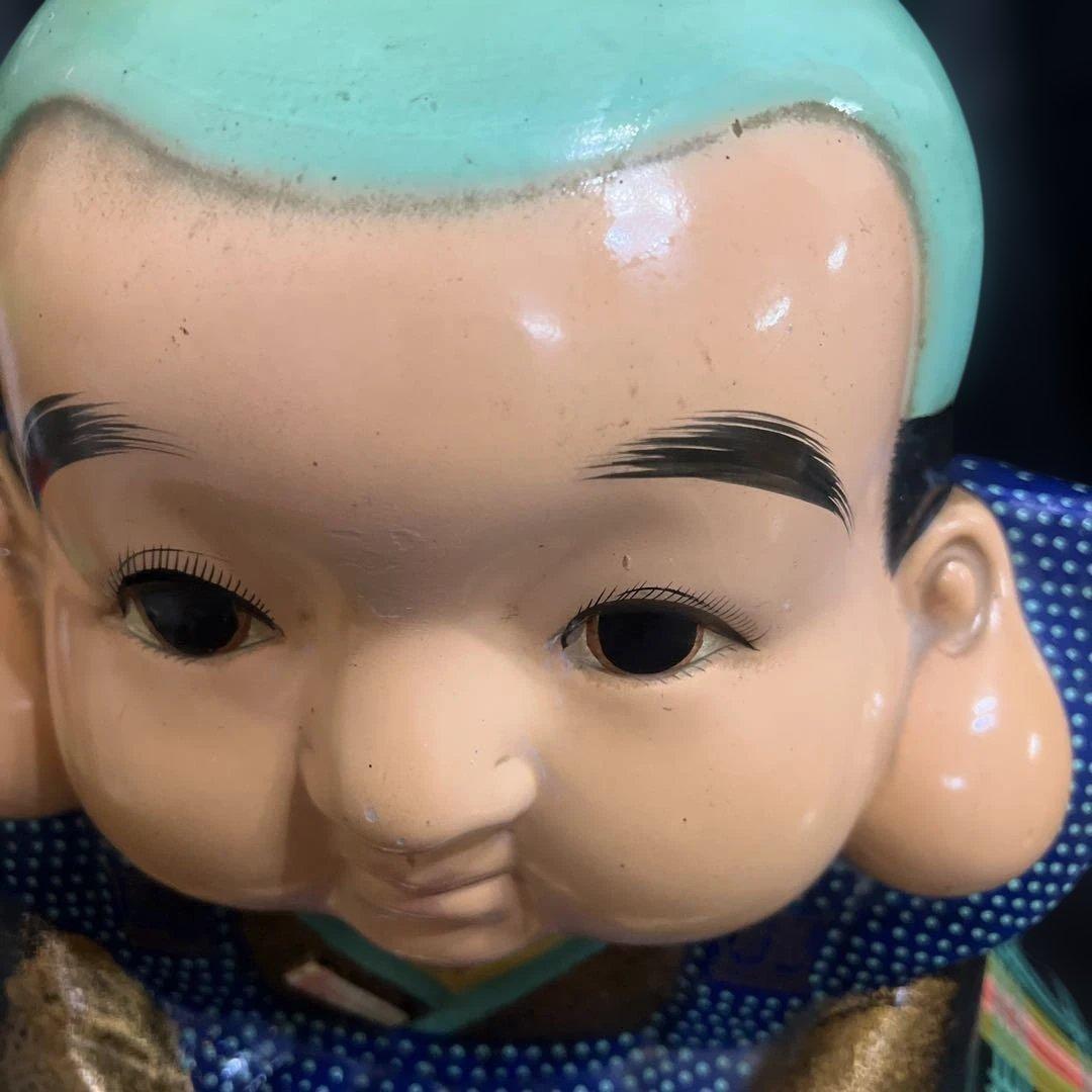 福助　縁起物　陶器　置物　オブジェ　　　昭和レトロ　当時物