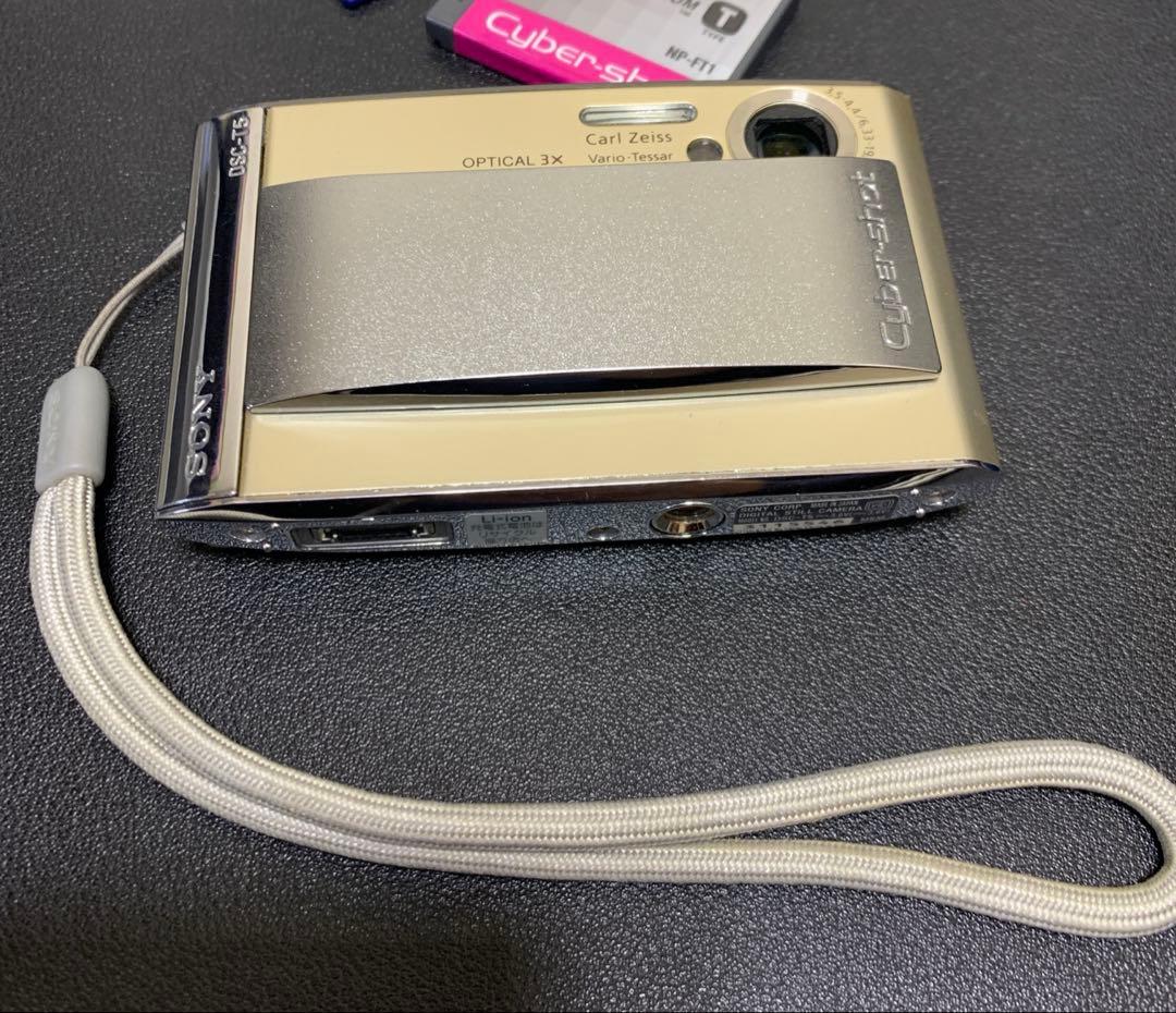 美品　SONYソニー Cyber-shot DSC-T5 ゴールド　動作確認済