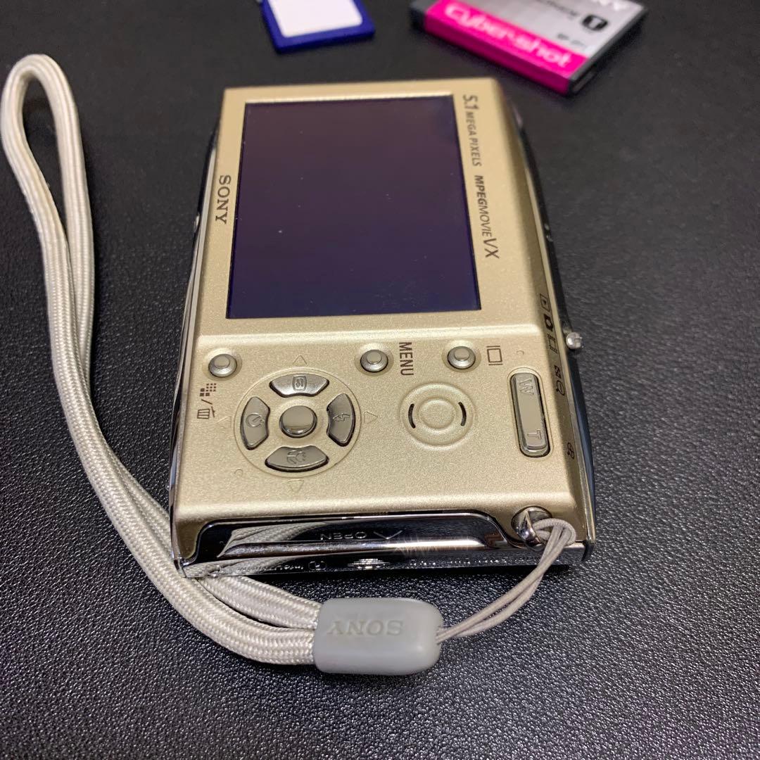 美品　SONYソニー Cyber-shot DSC-T5 ゴールド　動作確認済