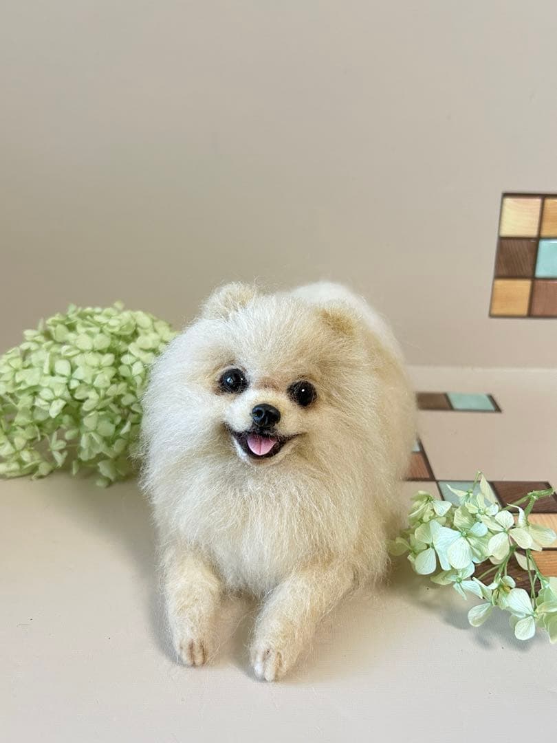 ginjiri羊毛フェルトオーダー　 わんちゃん全身　ケース付