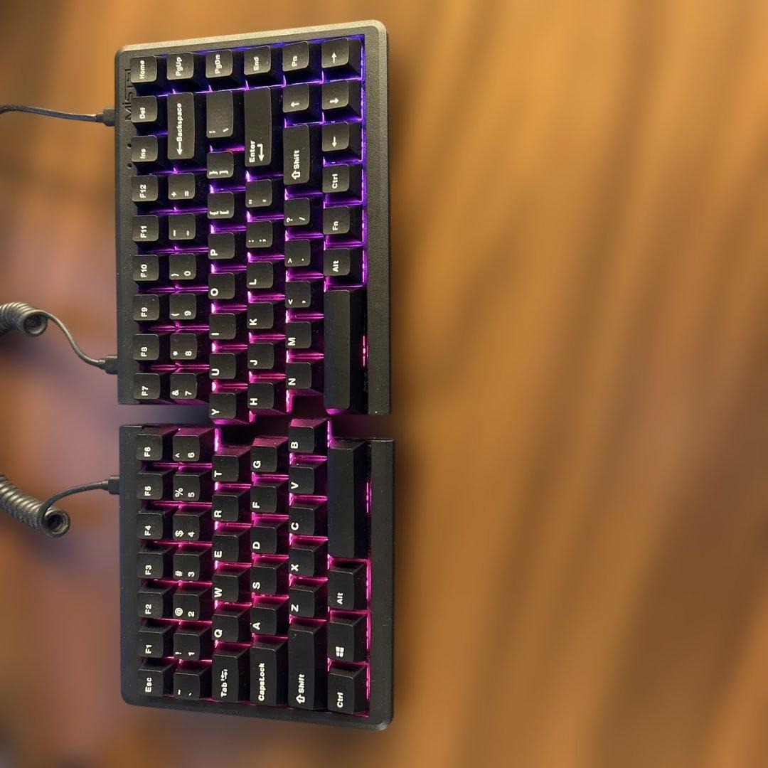 MISTEL BAROCCO MD770 RGB 茶軸 英語配列 左右分離型