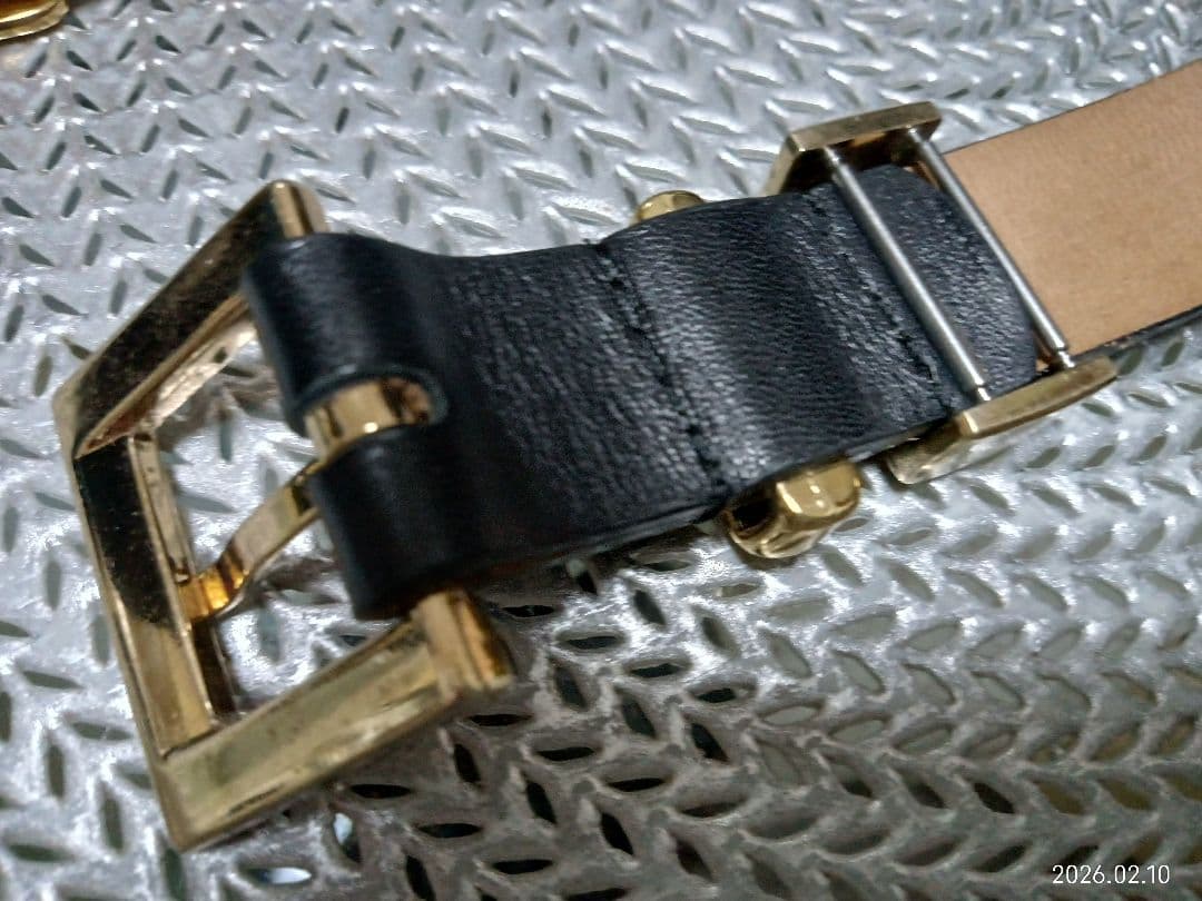 トキオクマガイTokio Kumagai 腕時計希少 稼働品グッチレザーバングル