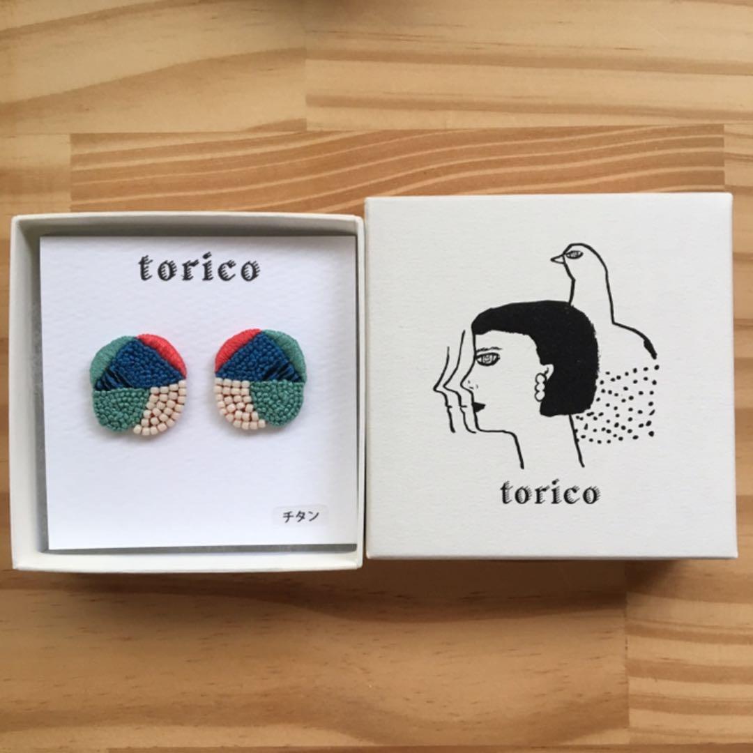 ●値下交渉不可● 未使用Torico刺繍のピアス
