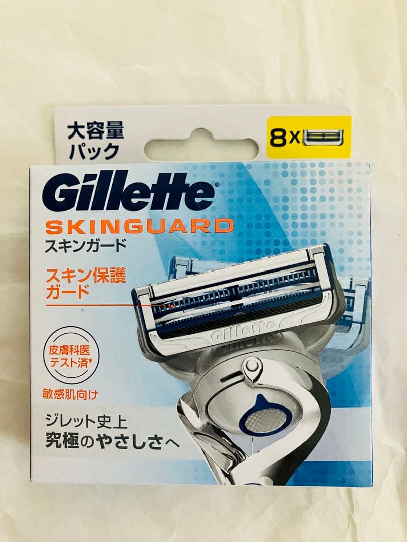 ジレットスキンガード刃6個＋ホルダー付3箱、刃2個＋ホルダー付替刃8個入と4個入