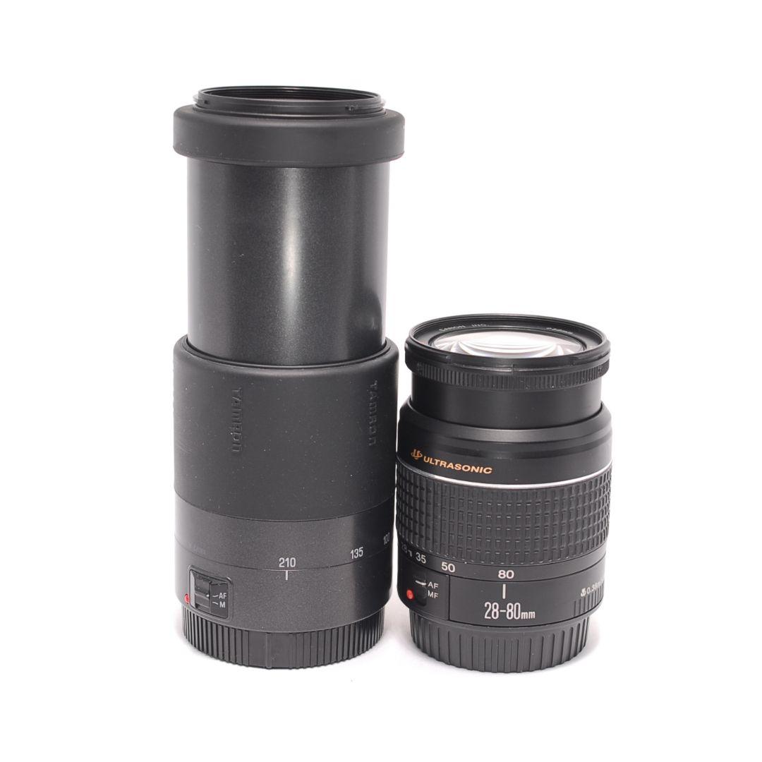❤即購入1000円OFF❤ Canon Kiss F 望遠 ダブルレンズ 超軽量