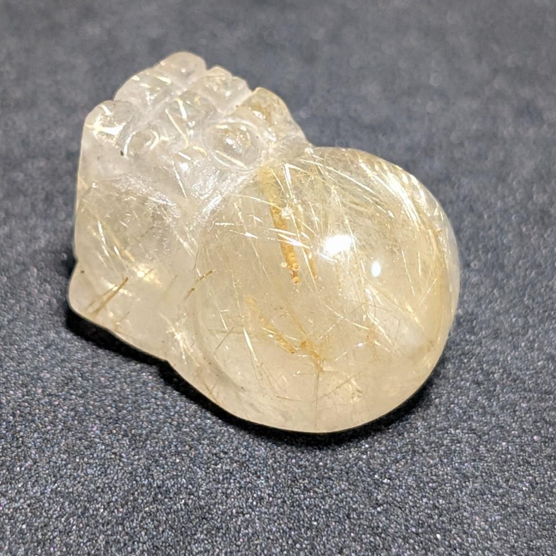 一点物 存在感がすごい タイチンルチル 貔貅 ヒキュウ 金針水晶 1点物