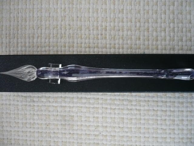 送料無料 新品未使用 哲磋工房 ガラスペン フェルマータ ピンク ムラサキ ラメ