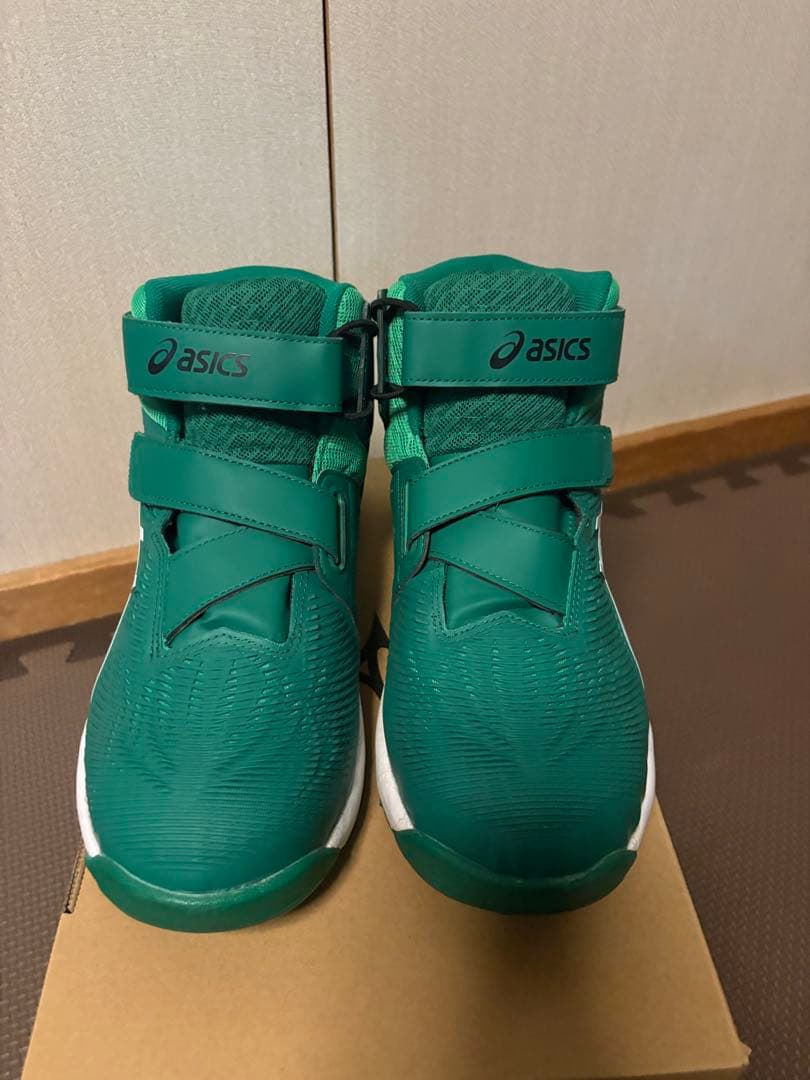 ASICS グリーン CP120 ベルクロ ハイカット安全靴 限定 26.5cm