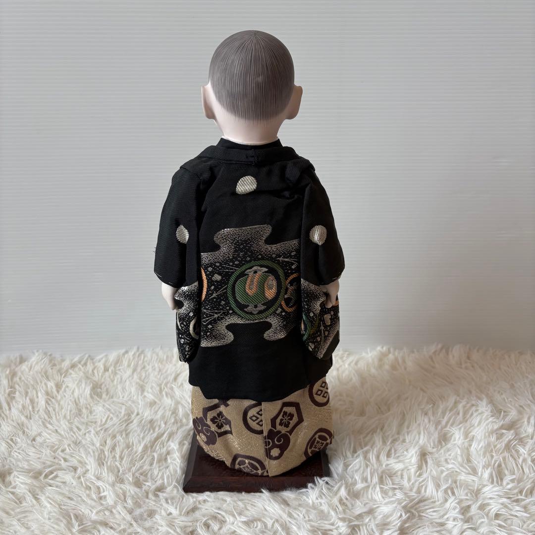 極美品 古い市松人形 45cm 箱入り 元箱 男の子
